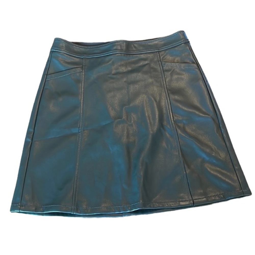 Loft Faux Leather Green Skirt